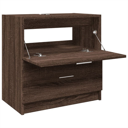 Sink Cabinet Brown Oak 59x37x59 cm Engineered Wood