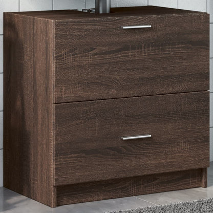 Sink Cabinet Brown Oak 59x37x59 cm Engineered Wood