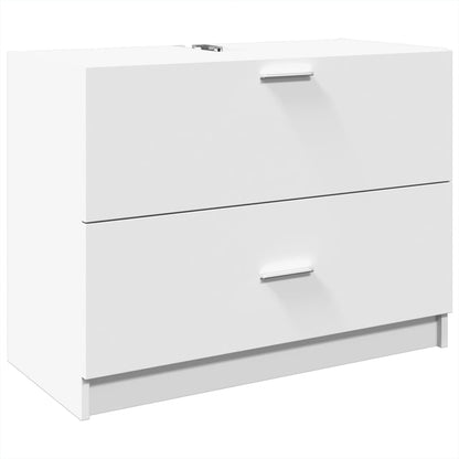 Sink Cabinet White 78x37x59 cm Engineered Wood