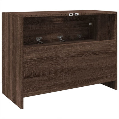 Sink Cabinet Brown Oak 78x37x59 cm Engineered Wood