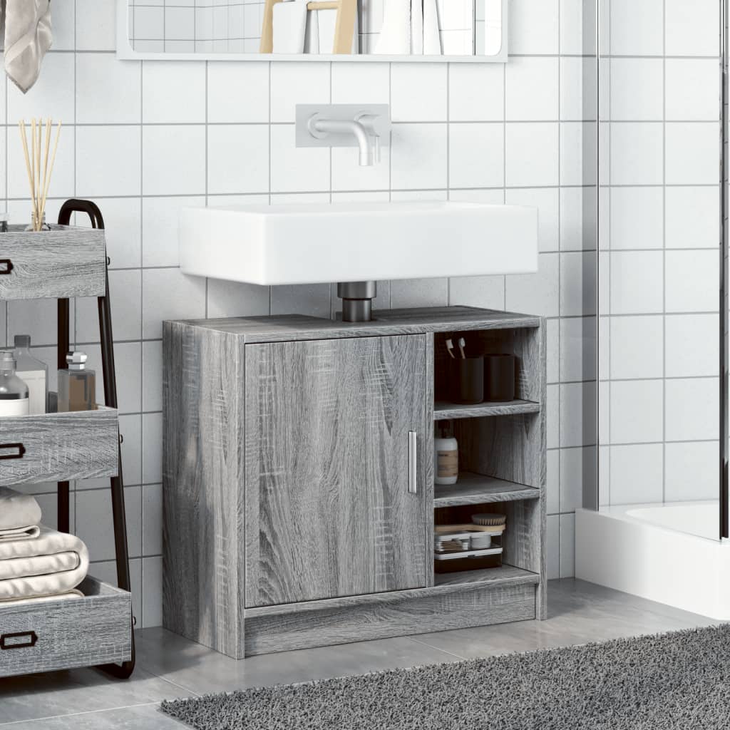 Sink Cabinet Grey Sonoma 63x29x55 cm Engineered Wood