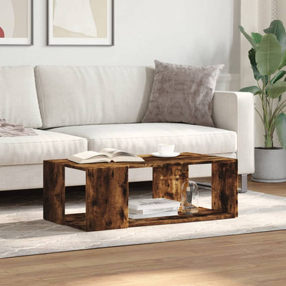 Coffee Table Smoked Oak 89.5x48x30 cm Engineered Wood