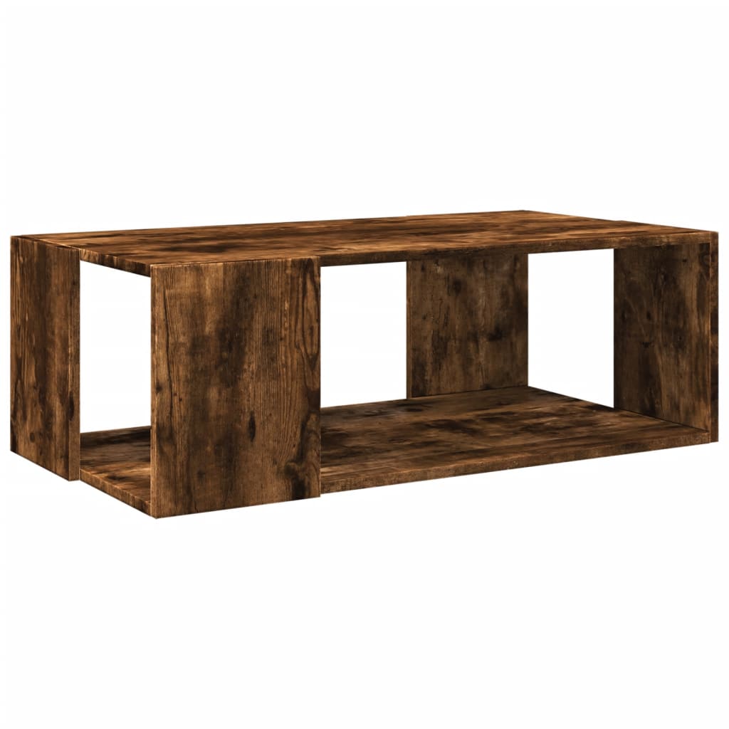 Coffee Table Smoked Oak 89.5x48x30 cm Engineered Wood
