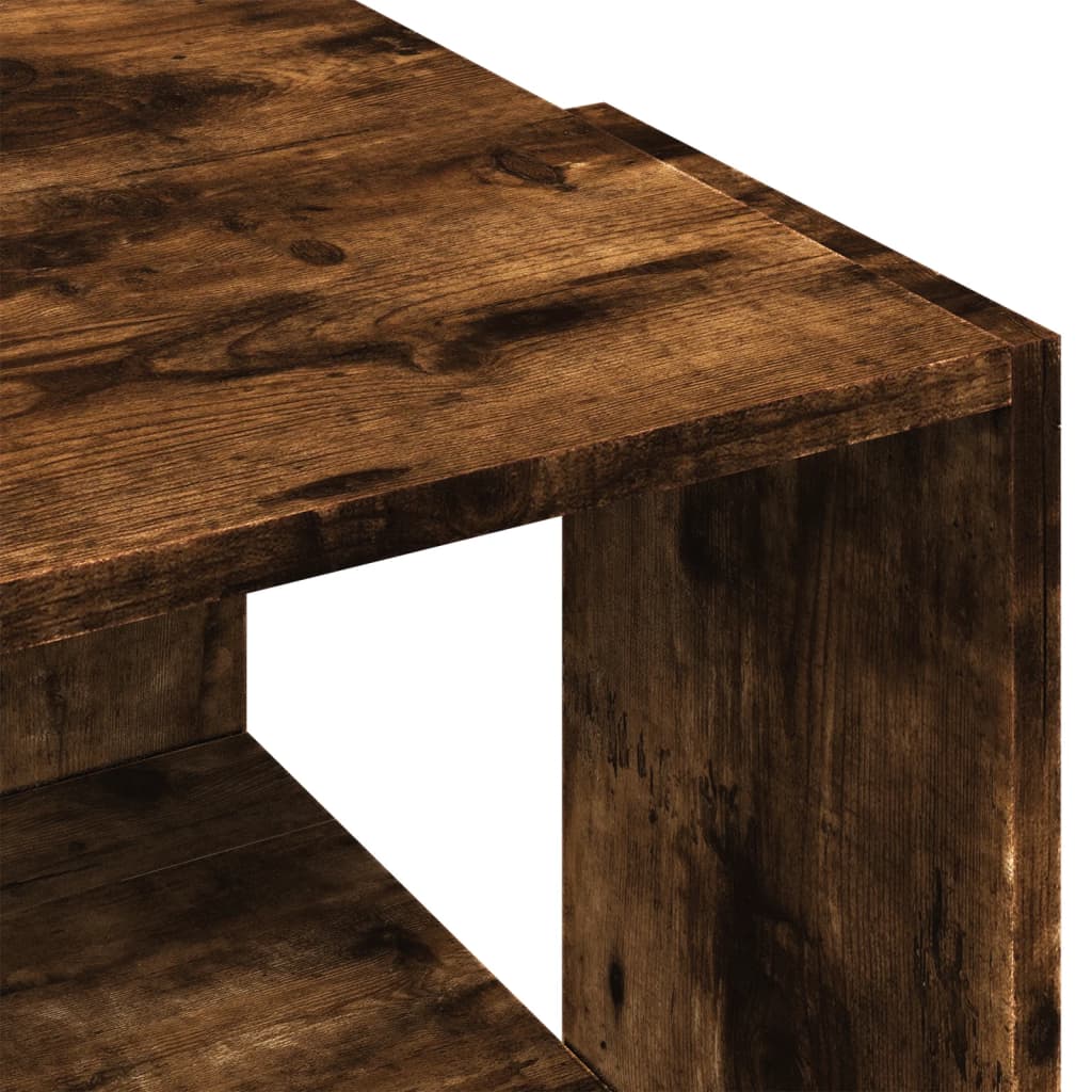 Coffee Table Smoked Oak 89.5x48x30 cm Engineered Wood