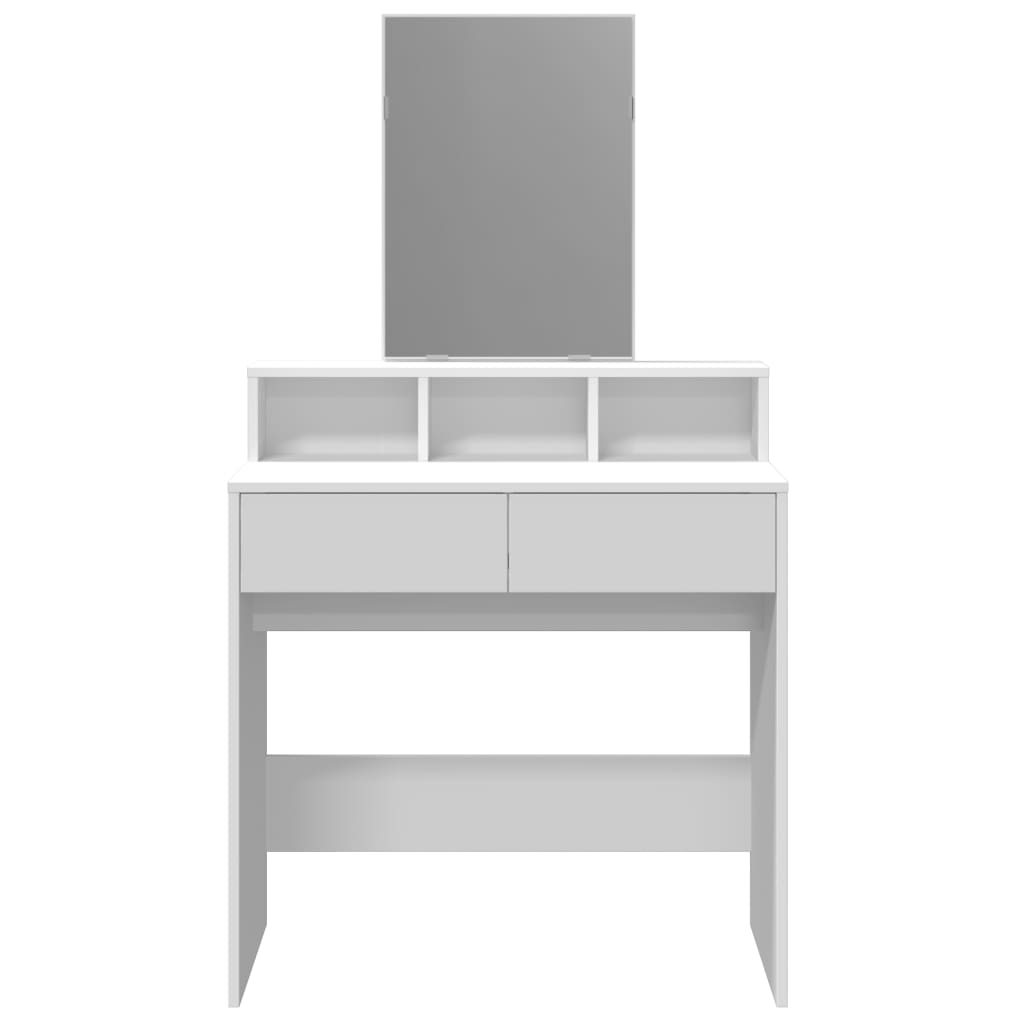 Dressing Table with Mirror White 80x41x144.5 cm