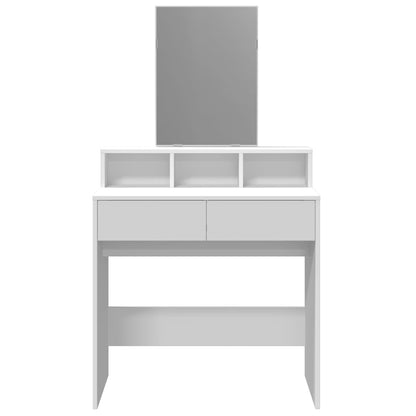 Dressing Table with Mirror White 80x41x144.5 cm