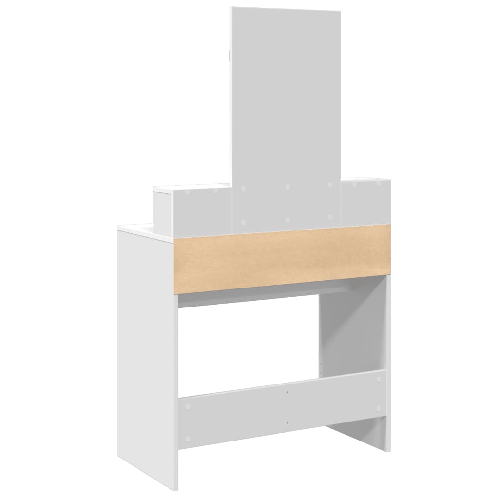 Dressing Table with Mirror White 80x41x144.5 cm