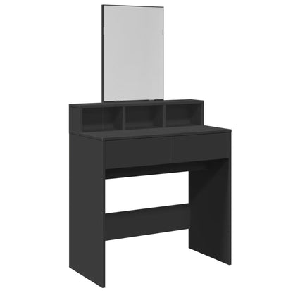 Dressing Table with Mirror Black 80x41x144.5 cm