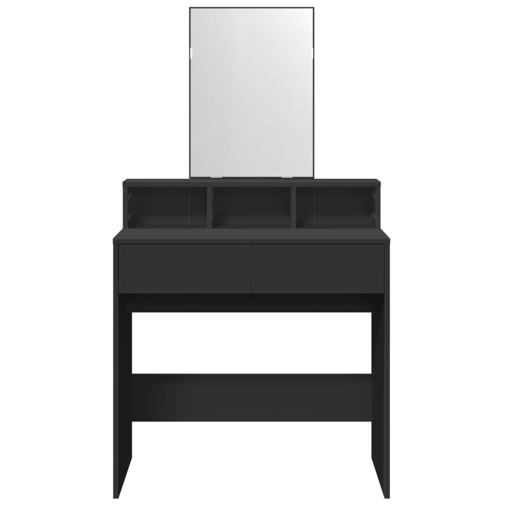 Dressing Table with Mirror Black 80x41x144.5 cm