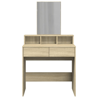 Dressing Table with Mirror Sonoma Oak 80x41x144.5 cm