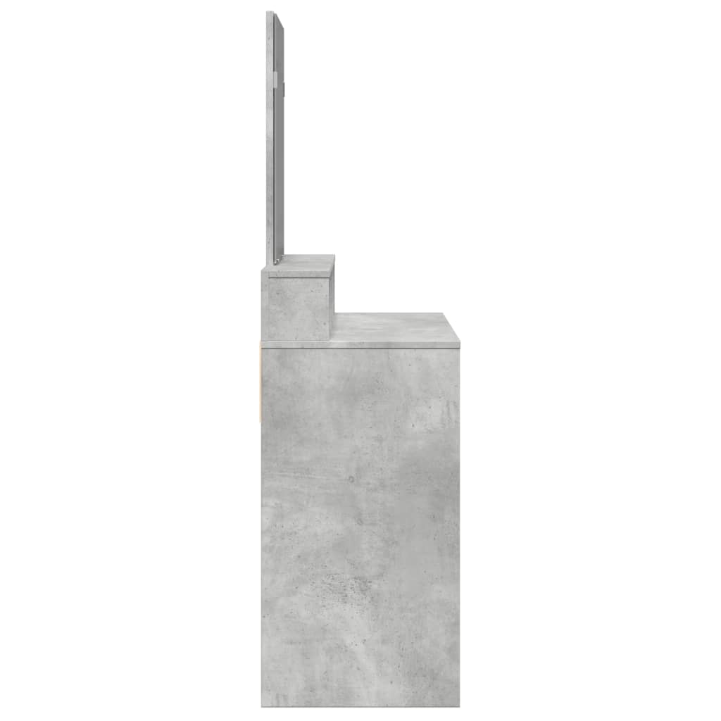 Dressing Table with Mirror Concrete Grey 80x41x144.5 cm