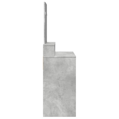 Dressing Table with Mirror Concrete Grey 80x41x144.5 cm