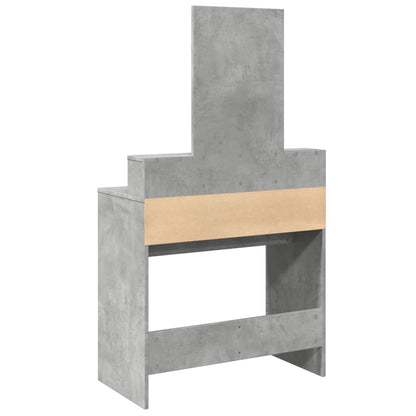 Dressing Table with Mirror Concrete Grey 80x41x144.5 cm