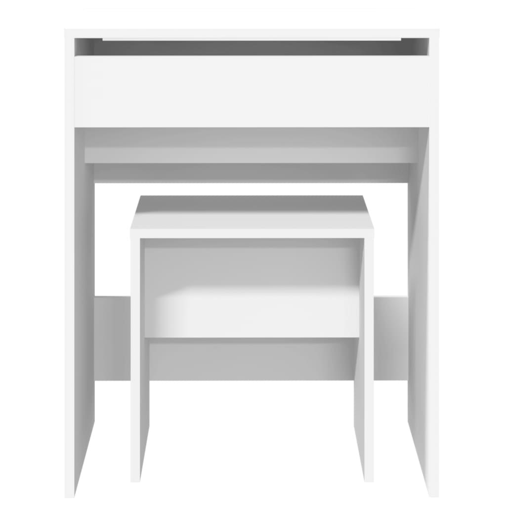 Dressing Table and Stool White 60x40x113.5 cm