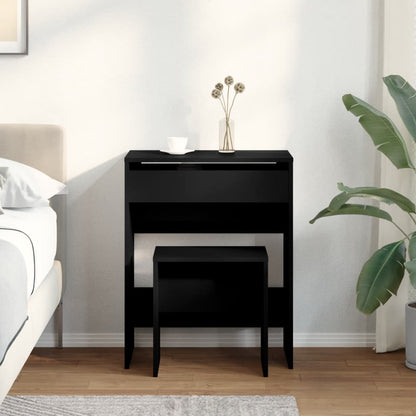 Dressing Table and Stool Black 60x40x113.5 cm