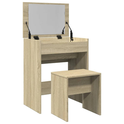 Dressing Table and Stool Sonoma Oak 60x40x113.5 cm