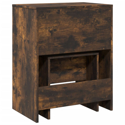 Dressing Table and Stool Smoked Oak 60x40x113.5 cm