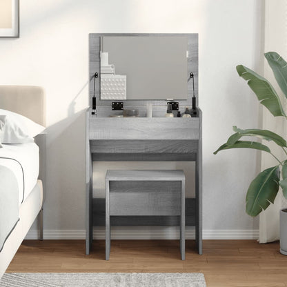 Dressing Table and Stool Grey Sonoma 60x40x113.5 cm