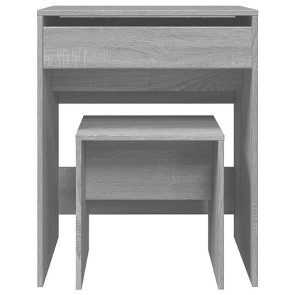 Dressing Table and Stool Grey Sonoma 60x40x113.5 cm