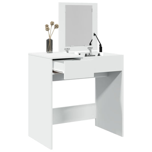 Dressing Table with Mirror White 73x46.5x120 cm