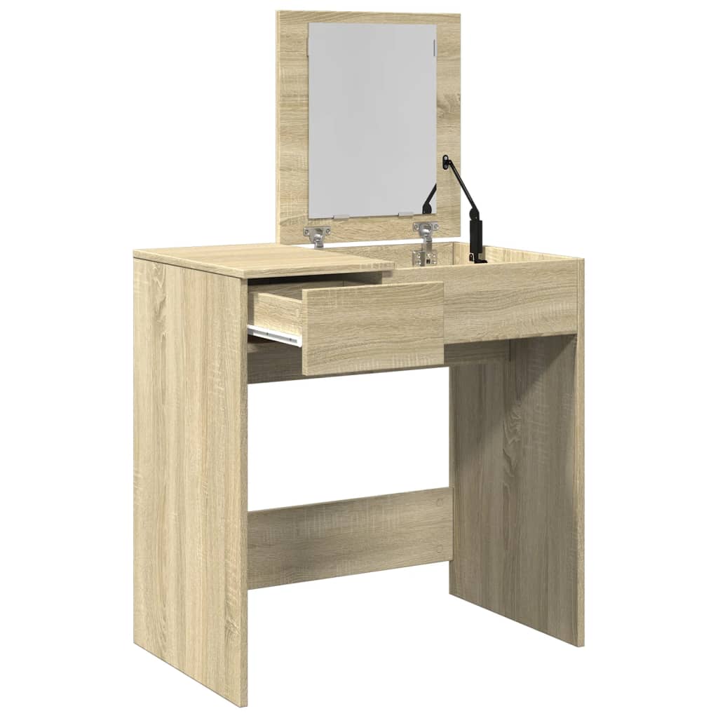 Dressing Table with Mirror Sonoma Oak 73x46.5x120 cm