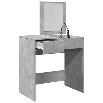 Dressing Table with Mirror Concrete Grey 73x46.5x120 cm