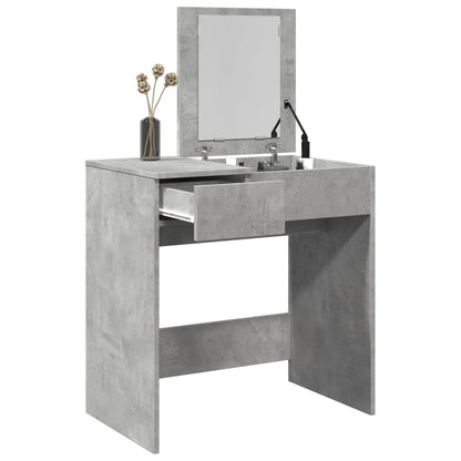 Dressing Table with Mirror Concrete Grey 73x46.5x120 cm