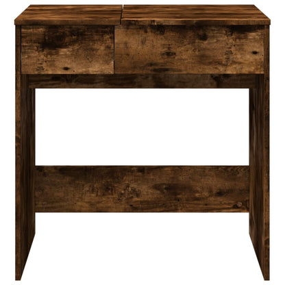 Dressing Table with Mirror Smoked Oak 73x46.5x120 cm