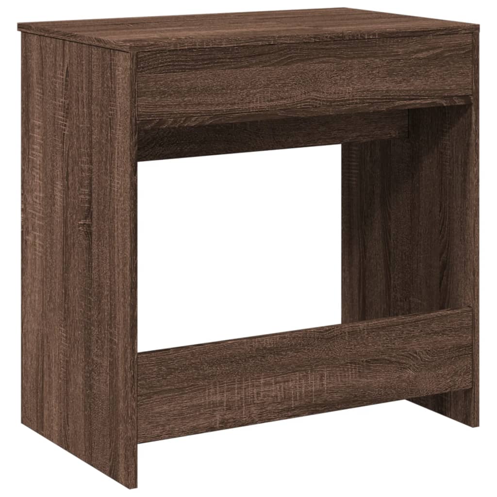 Dressing Table with Mirror Brown Oak 73x46.5x120 cm