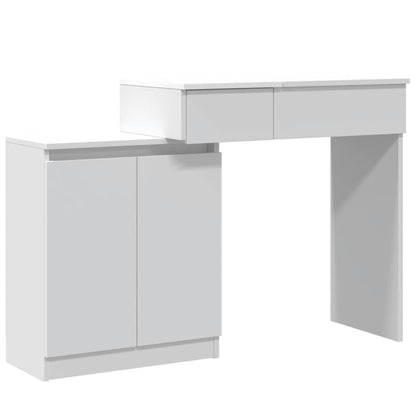 Dressing Table with LED White 115x37x110.5 cm