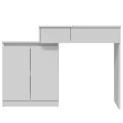 Dressing Table with LED White 115x37x110.5 cm