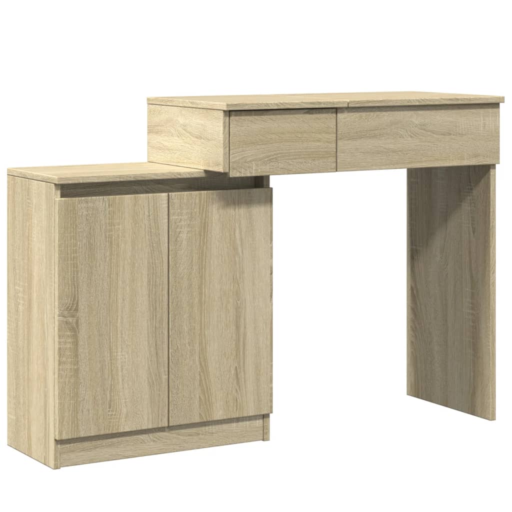 Dressing Table with LED Sonoma Oak 115x37x110.5 cm