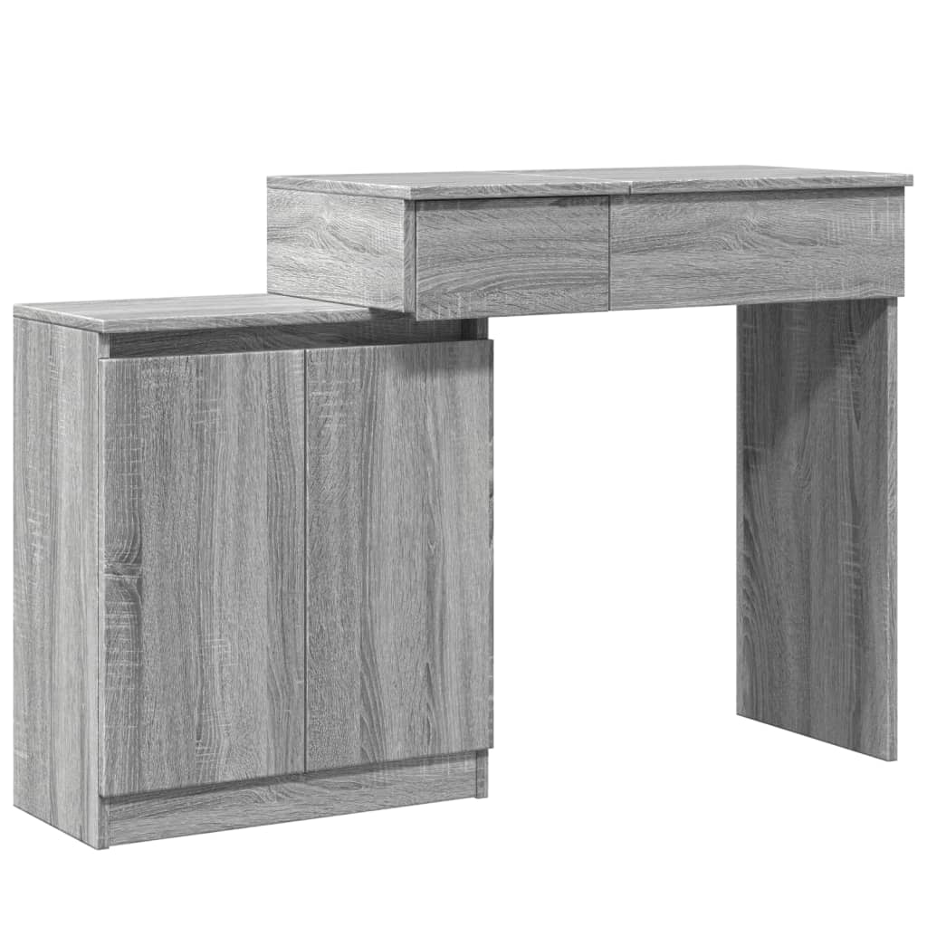 Dressing Table with LED Grey Sonoma 115x37x110.5 cm