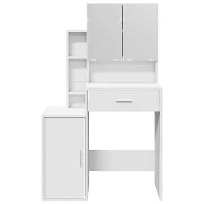 Dressing Table with Cabinet White 80x35x132 cm