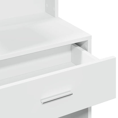 Dressing Table with Cabinet White 80x35x132 cm