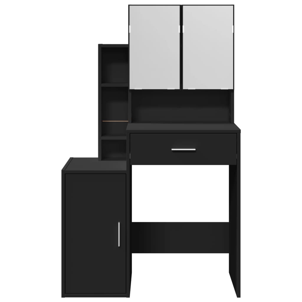 Dressing Table with Cabinet Black 80x35x132 cm