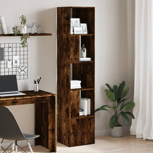 Bookcase Smoked Oak 40x36x189 cm Engineered Wood