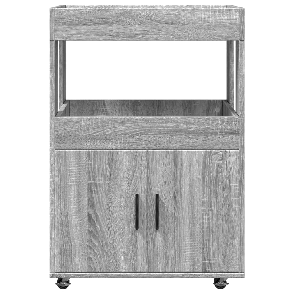 Bar Cart Grey Sonoma 60x39.5x89 cm Engineered Wood