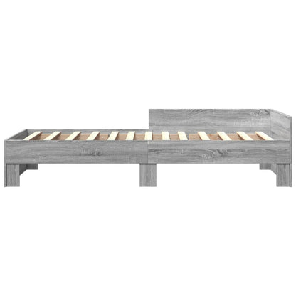 Bed Frame without Mattress Grey Sonoma 75x190 cm Small Single Engineered Wood