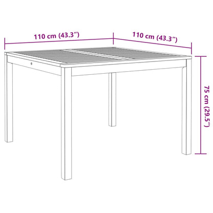 3 Piece Garden Dining Set Solid Wood Acacia