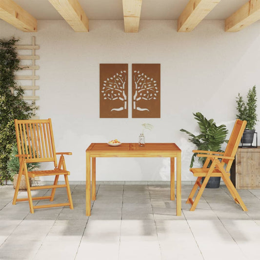 3 Piece Garden Dining Set Solid Wood Acacia