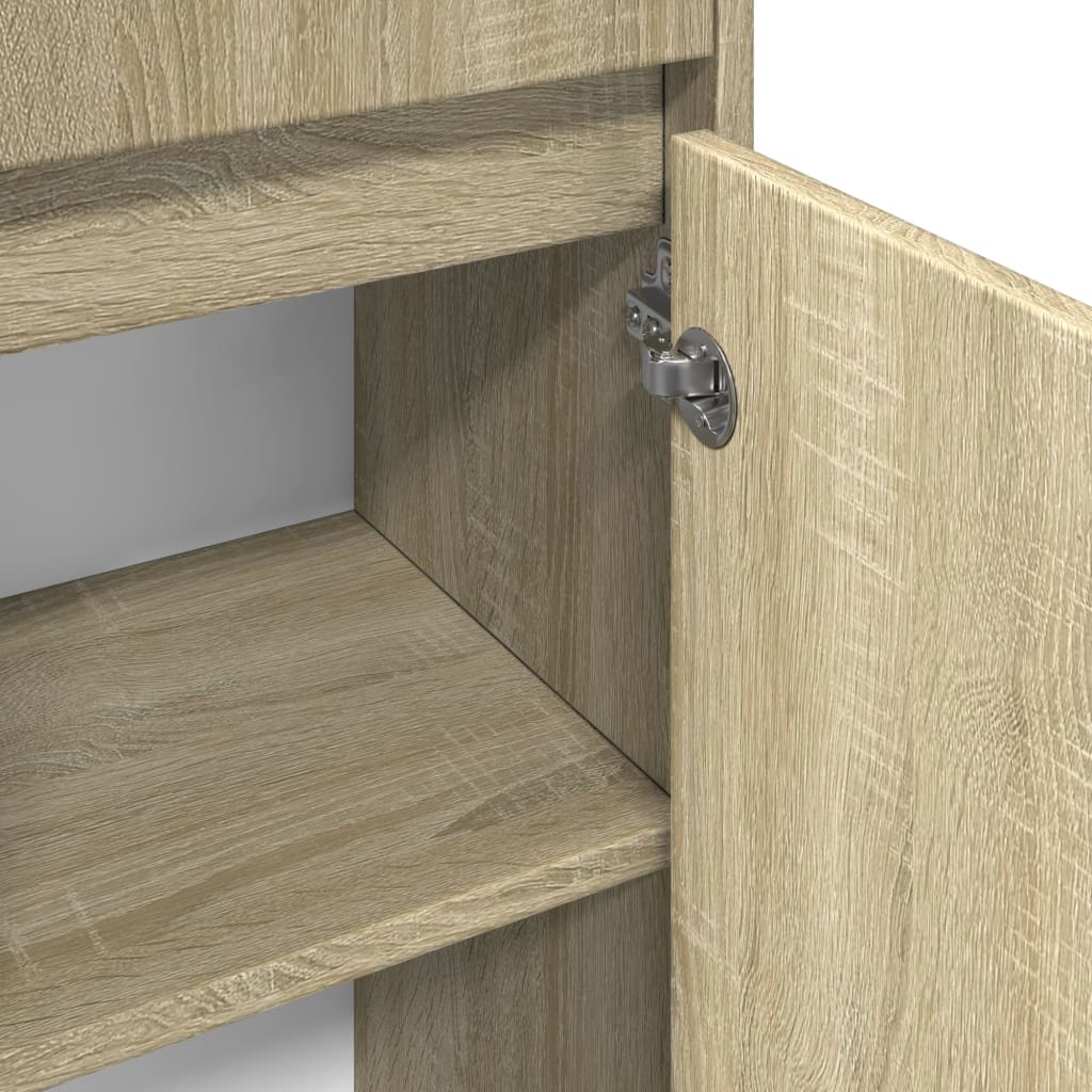 Bathroom Cabinet Sonoma Oak 30x30x95 cm Engineered Wood