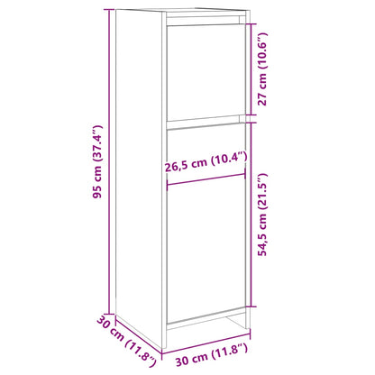 Bathroom Cabinet Sonoma Oak 30x30x95 cm Engineered Wood