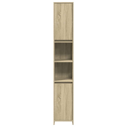 Bathroom Cabinet Sonoma Oak 30x30x183.5 cm Engineered Wood