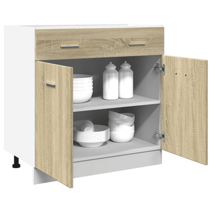 Drawer Bottom Cabinet Sonoma Oak 80x46x81.5 cm Engineered Wood