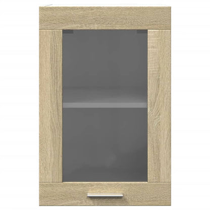 Hanging Glass Cabinet Sonoma Oak 40x31x60 cm Engineered Wood