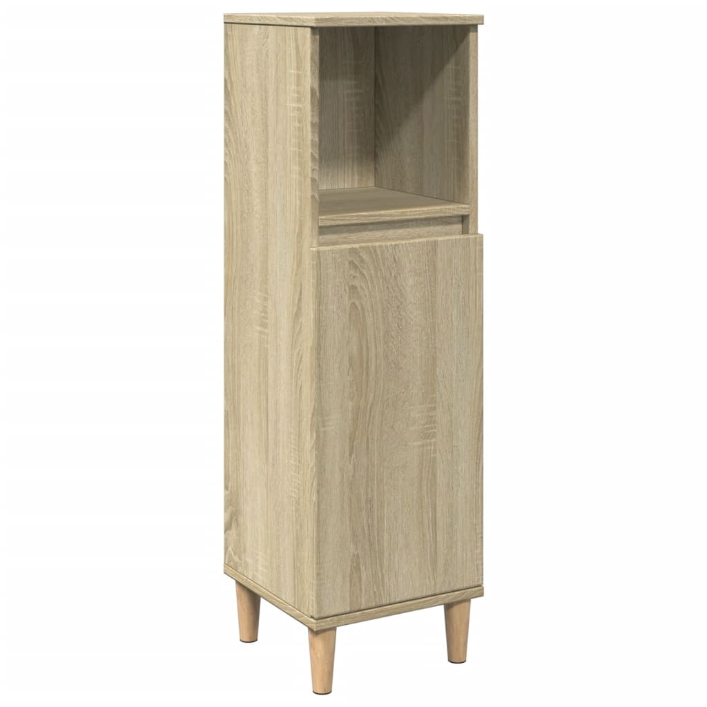 Bathroom Cabinet Sonoma Oak 30x30x100 cm Engineered Wood