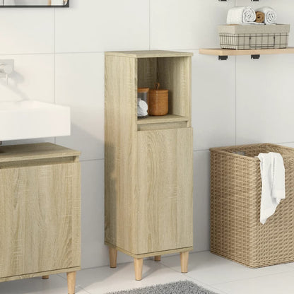 Bathroom Cabinet Sonoma Oak 30x30x100 cm Engineered Wood