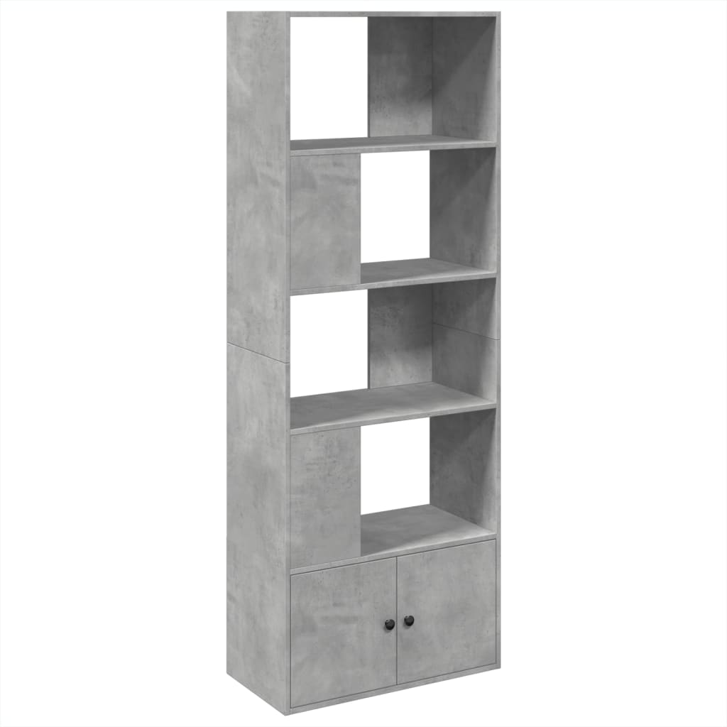 Bookcase Concrete Grey 70x36x189 cm Engineered Wood