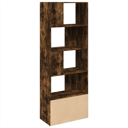 Bookcase Smoked Oak 70x36x189 cm Engineered Wood